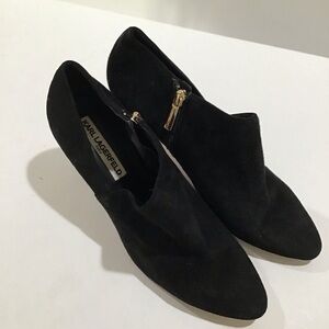 Karl Lagerfeld Paris black suede heeled booties size 9.5 M/40.5 B